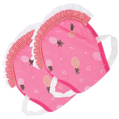 BESPORTBLE 2 Stück Hühnersättel Ananas-Design Rosa Hühnerschürze Vogelschutz Für Rücken Und Seiten Geflügelzubehör Für Hühner Heimtierbedarf von BESPORTBLE