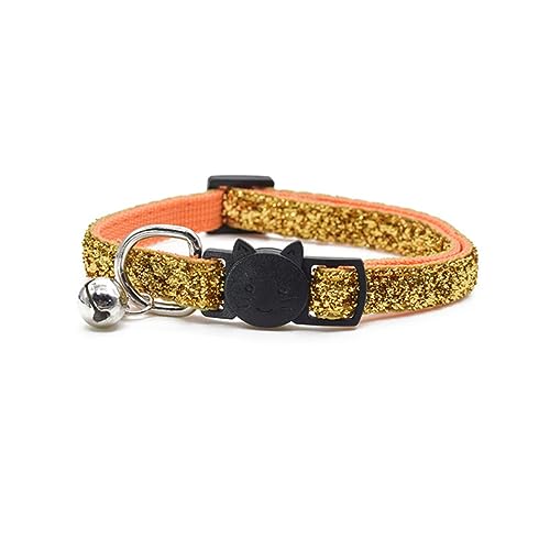 BESPORTBLE Haustierhalsband Für Katzen Hunde Glockenhalsband Stabiler Clip Silber Dunkelgelb Modisches Haustierzubehör von BESPORTBLE