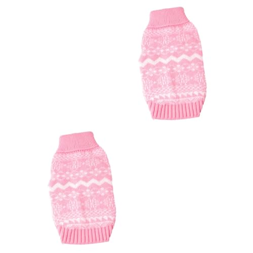 BESPORTBLE Hundepullover Rosa 2 Stück Hundekleidung Strickpullover Haustier Winterkleidung Stehkragenpullover Rollkragenpullover Hundepullover BESPORTBLE Hundepullover Rosa 2 Stück Hundekleidung Strickpullover Haustier Winterkleidung Stehkragenpullover Rollkragenpullover Hundepullover von BESPORTBLE