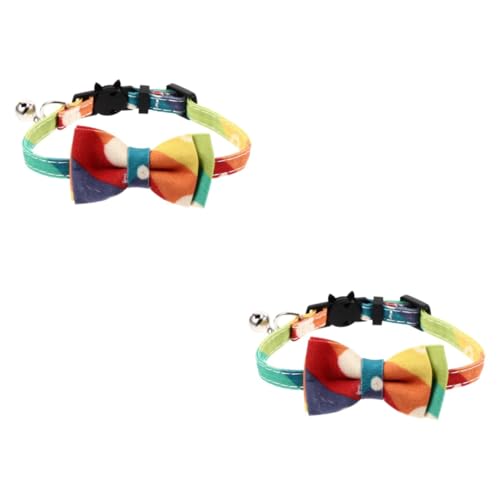 BESPORTBLE 2stücke Bunte Katzenhalsband Mit Abnehmbarem Fliege-Design Für Kleinen Und Mittleren Katzen Für Besondere Anlässe Und Fotoshootings BESPORTBLE 2stücke Bunte Katzenhalsband Mit Abnehmbarem Fliege-Design Für Kleinen Und Mittleren Katzen Für Besondere Anlässe Und Fotoshootings von BESPORTBLE