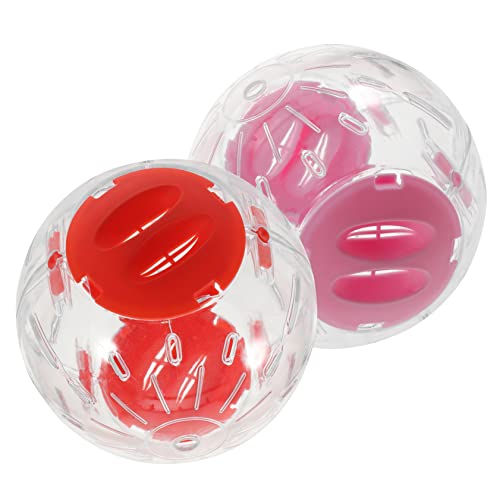 BESPORTBLE 2stücke Transparente Hamster-laufkugeln Kleintier-Spielzeug Für Zwerghamster Meerschweinchen Und Mäuse Fördert Und Spielspaß Leicht Und Tragbar Für Haustierhaltung von BESPORTBLE