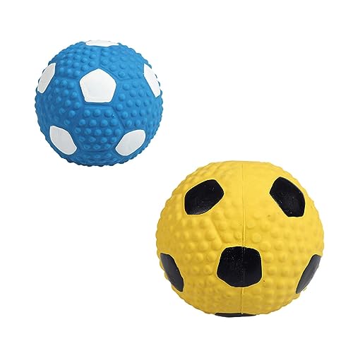 BESPORTBLE 2 Stück Latex Hundebälle Teiliges Beißfestes Geräuscharmes Hundespielzeug mit Quietschfunktion für Training und Beschäftigung Geeignet für Kleine und Große Hunde von BESPORTBLE