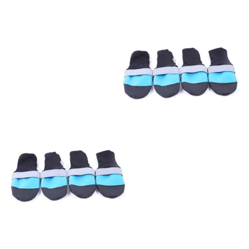 BESPORTBLE 2 Stück Paar wasserdichte Hundestiefel Welpenstiefel wasserdichte Stiefel Für Haustiere Hunde Katzen Petp Stiefel Hundestiefel Für Kleine Hunde rutschfeste Hundeschuhe Blue von BESPORTBLE