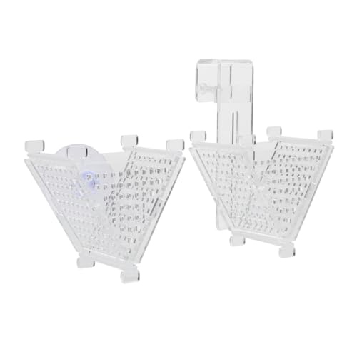 BESPORTBLE Aquarium-futterspender – 2er-Pack Rote Acryl-futterspender – Futterhalter Für Fische – Auslaufsicheres Design – Ideal Für Süßwasser- Und Aquarien von BESPORTBLE