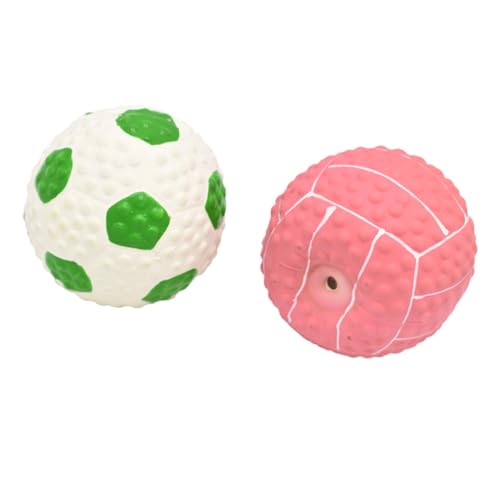 BESPORTBLE 2 Stück Spielzeugball Interaktive Quietschbälle Hundetrainingsbälle Quietschspielzeug Für Hunde Beißbälle Für Hunde Geschmeidiges Hundespielzeug Latex Hundebälle Tragbare von BESPORTBLE