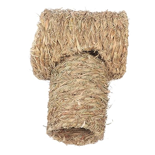 BESPORTBLE 2 Stück Hamster-strohtunnel – Für Haustiere Gewebtes Tunnelspielzeug Für Meerschweinchen Und Chinchillas von BESPORTBLE