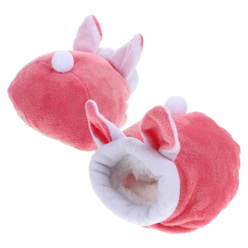 BESPORTBLE 2 Stück Teiliges Kleines Haustier Winternest aus Baumwolle Warmes Isoliertes Kuschelbett für Hamster Igel Kleine Tiere Hautfreundliches Schlafversteck mit Niedlichem Cartoon Design von BESPORTBLE
