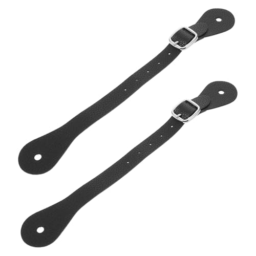 BESPORTBLE 2stücke Westernriemen Verstellbar Für Reitstiefel Zubehör Riemen Aus Vollnarbenleder Mit Pferdegürtelschnalle Für Herren Und Frau Sporenriemen Reitsporenriemen Sporengürtel von BESPORTBLE