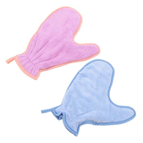 BESPORTBLE 2 Stück Wasserabsorbierende Handschuhe Für Haustiere Haustierhandschuh Haustierpflegehandtuch Welpenhandtücher Hundehaar Trockenhandschuh Saugfähiges Hundehandtuch von BESPORTBLE