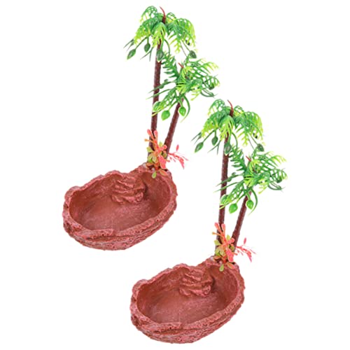 BESPORTBLE 2stücke Reptilien Wasserschale Aus Harz Futterschale Für Terrarium Natürliche Schalen Für Eidechsen Geckos Schlangen Schildkröten Dekorative Reptiliennapf Zum Fressen Und BESPORTBLE 2stücke Reptilien Wasserschale Aus Harz Futterschale Für Terrarium Natürliche Schalen Für Eidechsen Geckos Schlangen Schildkröten Dekorative Reptiliennapf Zum Fressen Und von BESPORTBLE