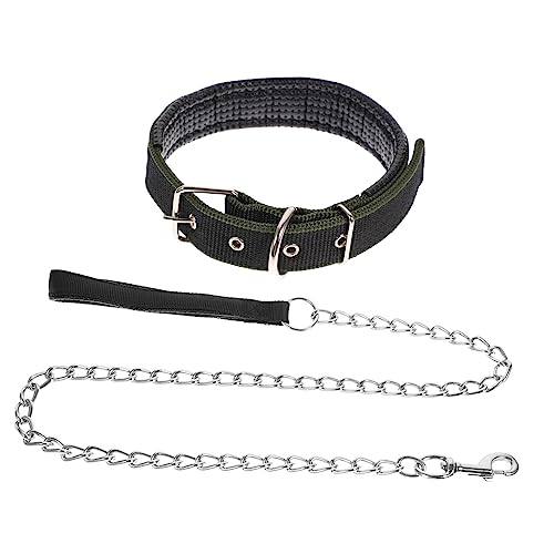 BESPORTBLE Hundehalsband-Set 2-teilig Mit Kette Schwarz L 7 5–30 Kg Blasengriff Stilvolles Haustier-zubehör Für Den Außenbereich BESPORTBLE Hundehalsband-Set 2-teilig Mit Kette Schwarz L 7 5–30 Kg Blasengriff Stilvolles Haustier-zubehör Für Den Außenbereich von BESPORTBLE