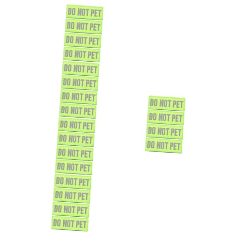 BESPORTBLE 20 Stück Haustierzubehör Nylon Haustiergeschirr Service Hundeaufkleber Hunde Patch Tags Grün von BESPORTBLE
