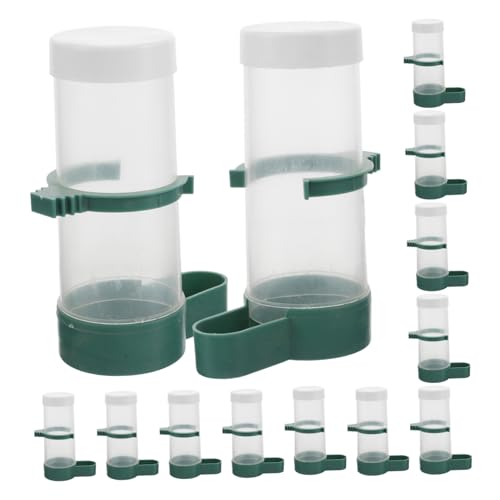 BESPORTBLE 20 Stück Vogelfütterer Vogelwasserer Papageifutter Sittiche Füttern Futterhäuschen Für Vögel Und Papageien Futterspender Für Nymphensittiche Sittich-Futter Taubenfuttertrog Plastik von BESPORTBLE