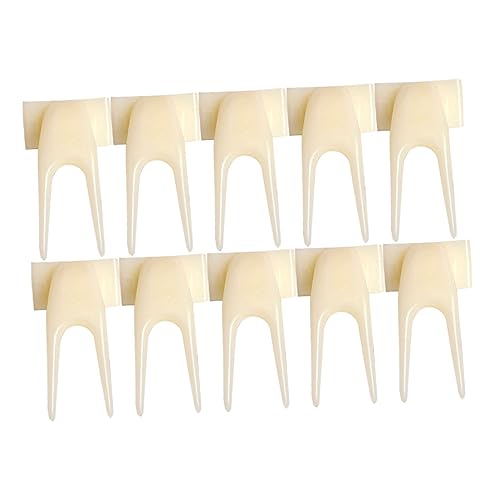 BESPORTBLE 20St Vogel Frucht Vogelbarsch Wassernapf für Vogelfutter Snack-Stick Abs Wasserspender für Vögel Hirse Papageienfruchtgabel Papagei Vogel Fruchtgabel Obsthalter Plastik Beige von BESPORTBLE