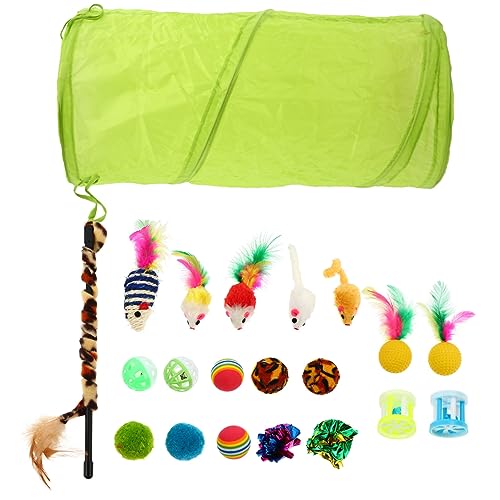 BESPORTBLE 21St lustiges Katzenspielzeug Katzentunnel Verstellbarer Hundenapfständer interaktives katzenspielzeug Interactive cat Toy Katze Plüschtier Katzen-Teaser-Zauberstab Plastik von BESPORTBLE