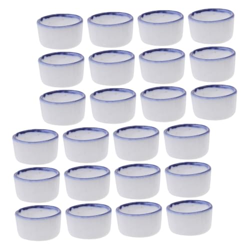 BESPORTBLE 24stücke Mini-wasserschalen Für Spinnen Vogelspinnen Kleine Reptilien Skorpione Grillen Schnecken Keramik Terrarium Futter Wasser Palette Schüssel Insekt von BESPORTBLE