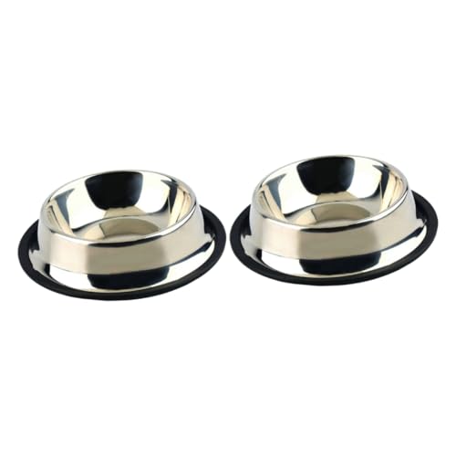 BESPORTBLE 2 Stücke Haustier Futternapf Hund Wassernapf - Schüssel Für Katzen Edelstahl Feeder Home Shop Supplies BESPORTBLE 2 Stücke Haustier Futternapf Hund Wassernapf - Schüssel Für Katzen Edelstahl Feeder Home Shop Supplies von BESPORTBLE