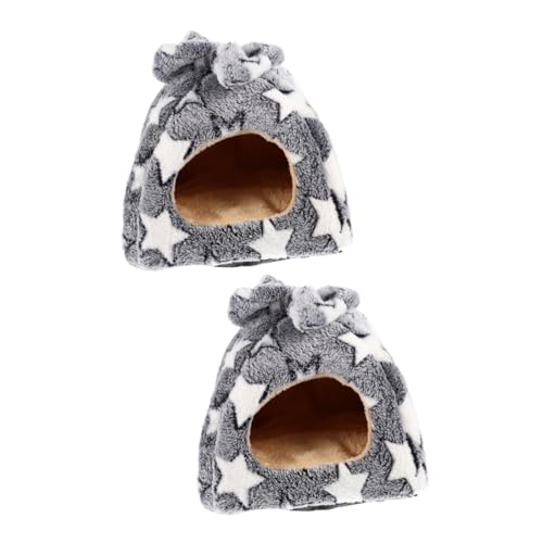 BESPORTBLE 2stücke Hamster-Haus Für Winter Warmes Weiches Nest Für Kleine Nager Für Hamster Meerschweinchen Und Kaninchen Mit Kuscheligem Innenfutter Für Käfig Und Zuhause von BESPORTBLE