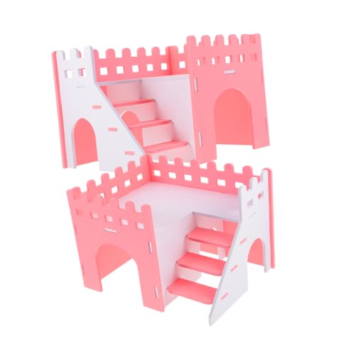 BESPORTBLE 2St Hamstervilla Versteck Hasenzubehör Kaninchen Futterspender Käfig Heu Hamster Spielplatz Hamster hamsterzubehör Kletterhaus für Hamster Rattenzubehör Rattenvorräte PVC von BESPORTBLE