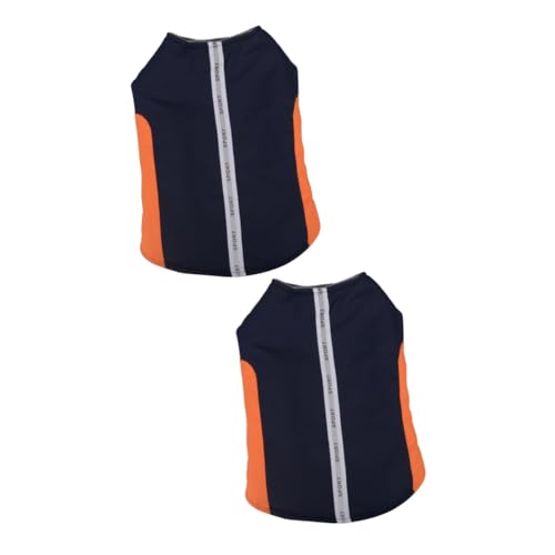 BESPORTBLE 2stücke Hundemantel Für Haustiere wasserdichte Winterjacke Mit Blau-orange Aus Dickem Baumwollmaterial Für Outdoor-aktivitäten Schützt Vor Kälte Und Nässe von BESPORTBLE