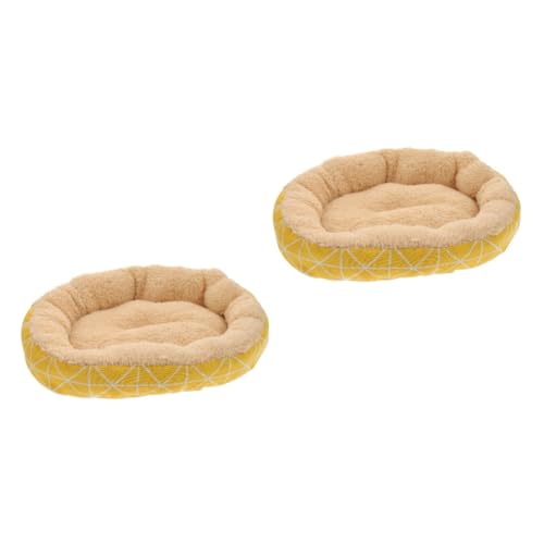 BESPORTBLE 2St Haustierbett aus Lammvlies Beruhigendes Donut-Hundebett Haustierbetten für kleine Hunde Welpenbett katzenbett pet Bed Hundebett für den Haushalt hundebett Matte Tuch Yellow BESPORTBLE 2St Haustierbett aus Lammvlies Beruhigendes Donut-Hundebett Haustierbetten für kleine Hunde Welpenbett katzenbett pet Bed Hundebett für den Haushalt hundebett Matte Tuch Yellow von BESPORTBLE