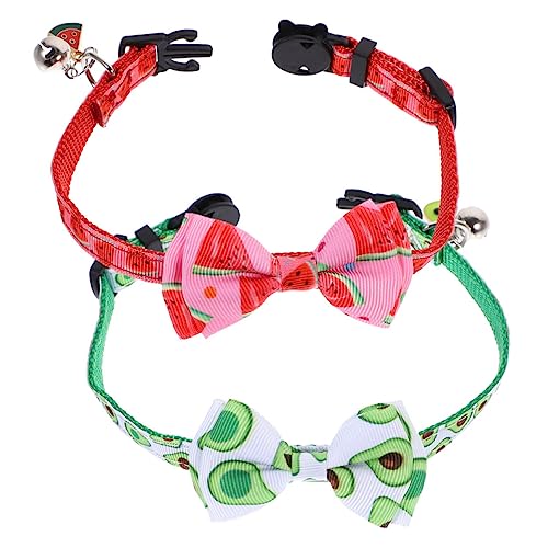BESPORTBLE 2St Haustierbogen Katzenhalsband Halsband mit Schleife für Haustiere Hundehalsband mit Schleife Schleifen Halsband für Haustiere Weihnachtshalsbänder für Rüden Kätzchen-Kragen von BESPORTBLE