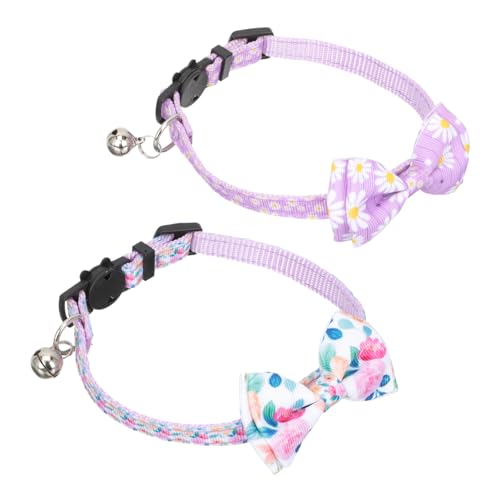 BESPORTBLE Hundehalsband Mit Fliege Verstellbar Halskette Für Haustiere Und Katzen Schleife Mit Blumenmotiv Leicht Und Bequem Für Den Täglichen Gebrauch von BESPORTBLE
