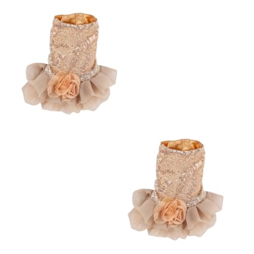 BESPORTBLE 2St Hochzeitskleid für Hunde hundekleid Sommer Sommerkleidung für Haustiere Kleider für die Hochzeit Hund Tuch hundekleidung hundebekleidung Haustierkleidung Haustier-Shirts Golden von BESPORTBLE