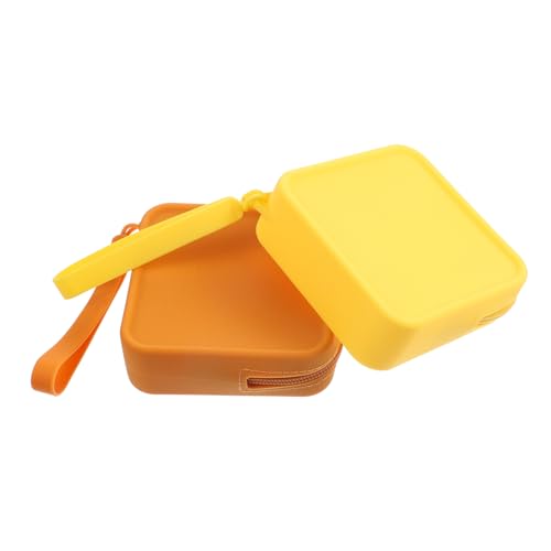 BESPORTBLE 2stücke Futterbeutel Für Hundetraining Tragbare Snacktasche Mit Reißverschluss Für Hunde Für Und Training Gelb Und Orange von BESPORTBLE