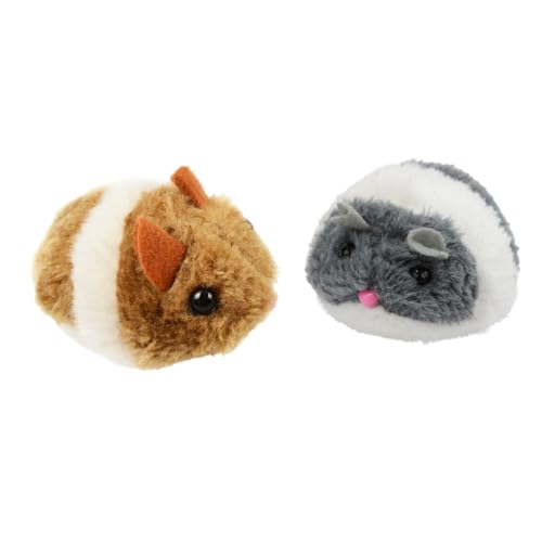 BESPORTBLE 2pcs Interaktive Mäuse Katze Quietschende Plüsch Katze Ziehen Katze Teaser für Kätzchen Katzen BESPORTBLE 2pcs Interaktive Mäuse Katze Quietschende Plüsch Katze Ziehen Katze Teaser für Kätzchen Katzen von BESPORTBLE