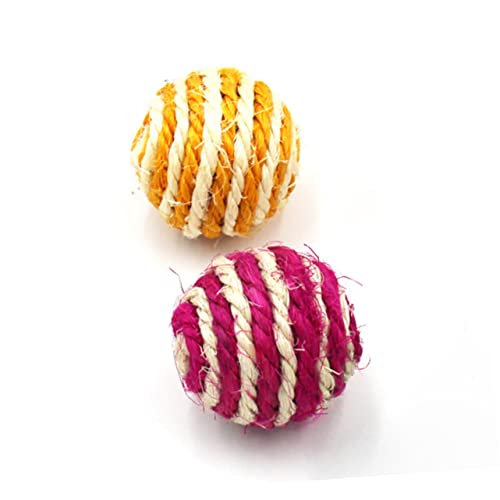 BESPORTBLE Katzenleckerli-Spender Spielzeug 2 Stück Katzenspielzeug Sisal Haustierspielzeug Kätzchen-Teaser-bälle BESPORTBLE Katzenleckerli-Spender Spielzeug 2 Stück Katzenspielzeug Sisal Haustierspielzeug Kätzchen-Teaser-bälle von BESPORTBLE