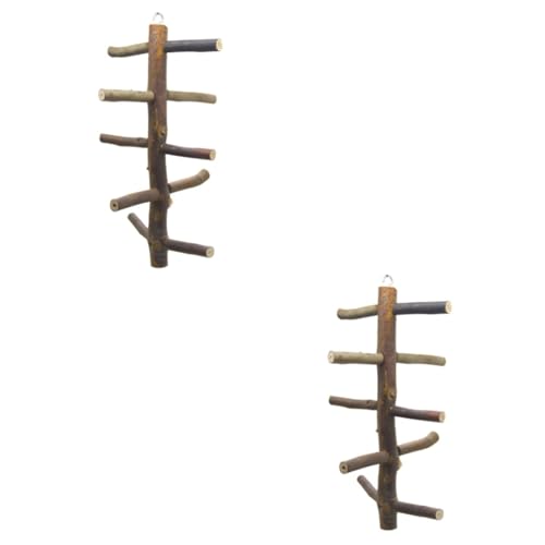BESPORTBLE 2St Papageien-Kletterspielzeug nager Spielzeug Naturholz-Spielzeug für Papageien Spielzeuge Papageien Leiter Vogelkäfig Spielzeug Leder Papageienständer Protokoll von BESPORTBLE