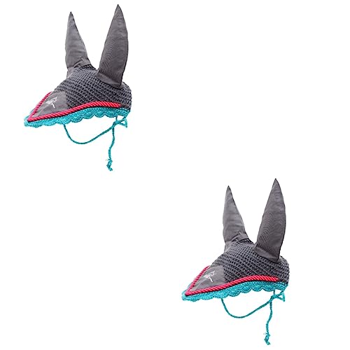 BESPORTBLE 2st Pferdemaske Strickmütze Elastische Ohrabdeckung Zubehör Gestrickte Mütze Pferdehaube Hüte Sparer Schützend Leoparden Gestrickte Masken Ohrhaube Polyester Häkeln Ma Fei von BESPORTBLE