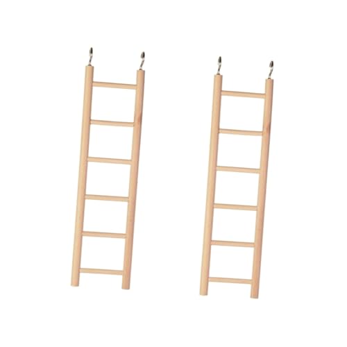 BESPORTBLE 2St Spielzeugleiter hamsterzubehör Hamster zubehör vogelkäfig Blumenkorb aus Rattan Vogelbarsch Spielzeuge knete zubehör Papageienleiter Papageienspielzeug Vogel liefert Hölzern von BESPORTBLE