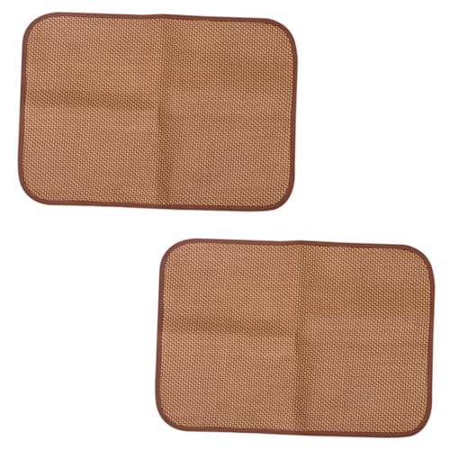 BESPORTBLE Hundematte 2 Stück Sommermatte Für Hunde Rattan Kühlmatte 50x65cm Atmungsaktiv Pflegeleicht Für Hundehütte Für Sommer von BESPORTBLE