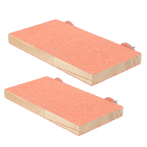 BESPORTBLE Vogelkäfig-plattform 2 Stück Sitzstangen-Plattformen Aus Holz Sicher Und Stabil Für Vögel Zufällige Farbe von BESPORTBLE