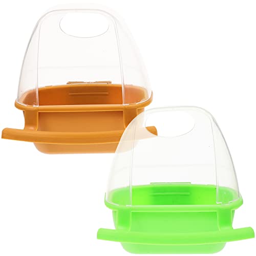 BESPORTBLE 2St Vogel-Trog-Fütterung gerät Zuckergleiterkäfig Käfige Vogel Fütterer Hirse coop vogelfutterspender vogelfutterhäuschen Kleiner Vogelfutterhalter Futternapf für Vögel Plastik von BESPORTBLE