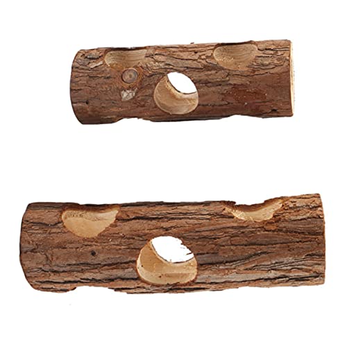 BESPORTBLE 2Stücke Holzspielzeug für Kleintiere Hamster Meerschweinchen Vögel Kletterspielzeug Sicheres und Langlebiges Haustierspielzeug für Spiel und Rückzug von BESPORTBLE