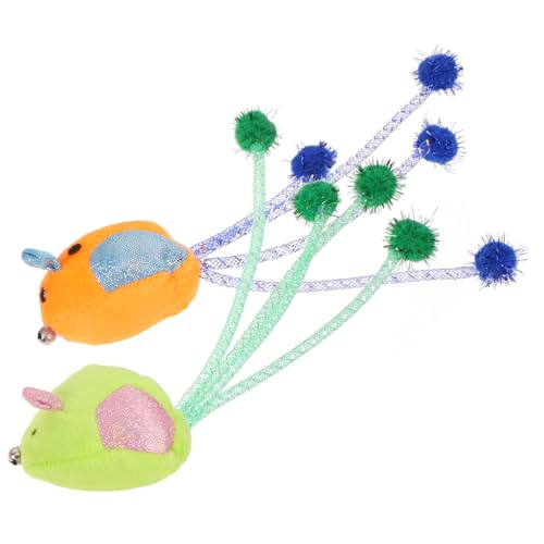 BESPORTBLE 2stücke Plüschmaus Katzenspielzeug Mit Katzenminze Katzen-apportier-Spielzeug Kauspielzeug Für Katzen Indoor Katze Spielzeug Haustier-mausspielzeug Fördert Bewegung Und Geisteshalt von BESPORTBLE