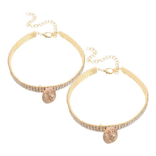 BESPORTBLE 2Stücke Teiliges Hundehalsband mit Glöckchen Elastische Haustier Halskette für Katzen und Verstellbar für Optimalen Sitz für Täglichen Gebrauch von BESPORTBLE