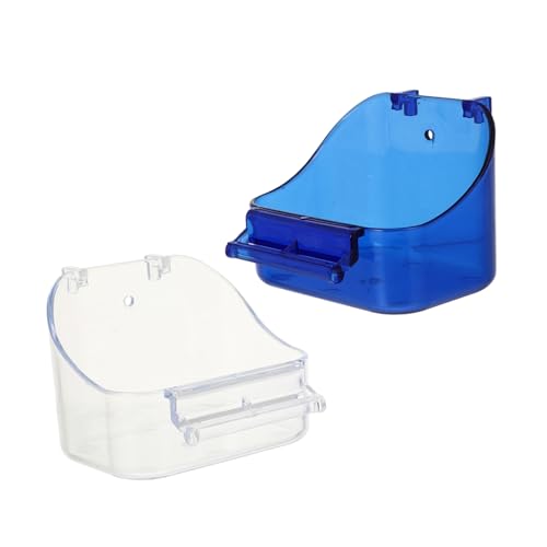 BESPORTBLE 2Stücke Vogelduschbecken aus Transparente Futter und Badebox für Papageien und Wellensittiche Bruchsicher und Langlebig für Käfige von BESPORTBLE