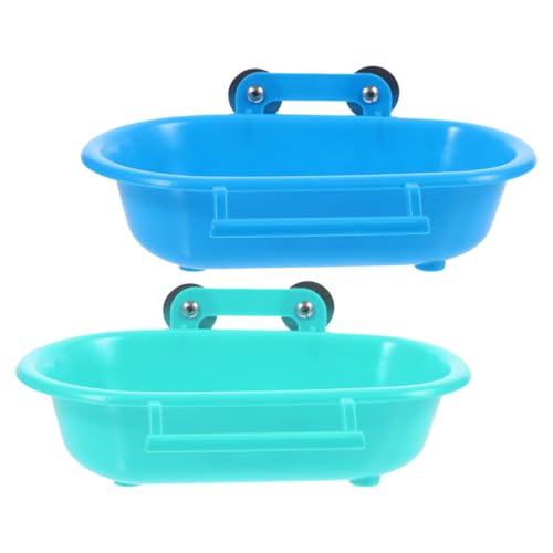 BESPORTBLE 2 Stücke Vogel Badewanne Bad Box Für Käfig Hängen Papagei Badewanne Vogel Becken von BESPORTBLE