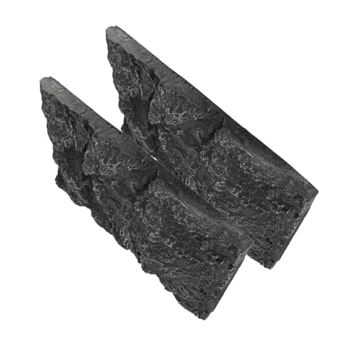BESPORTBLE Aquarium Hintergrund Boards Stein Reptil Tank Fisch Tank Dekoration 2pcs Pu Material für Terrarium von BESPORTBLE