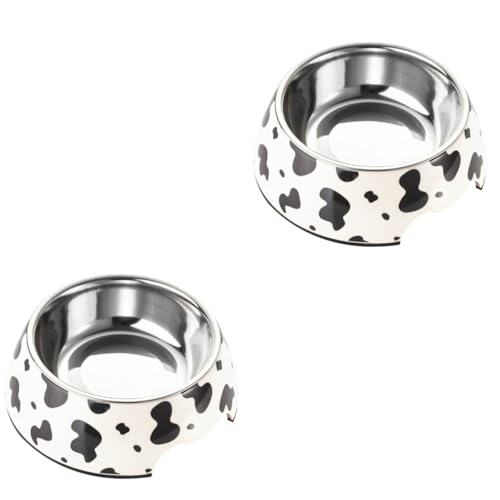 BESPORTBLE 2stücke Edelstahl Haustier Futternapf Für Katzen Und Hunde rutschfeste Schüssel Mit Gummiunterlage Für Trockenfutter Nassfutter Oder Wasser Klein Kuhdesign BESPORTBLE 2stücke Edelstahl Haustier Futternapf Für Katzen Und Hunde rutschfeste Schüssel Mit Gummiunterlage Für Trockenfutter Nassfutter Oder Wasser Klein Kuhdesign von BESPORTBLE