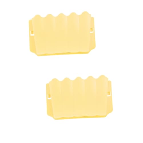 BESPORTBLE 2st Hasengrasständer Kaninchenfutter Futternapf Käfig Zum Aufhängen Tierfutter Häschen Grasfresser Hasenfutterspender Kaninchen-zubehör Futterstelle Für Kaninchen Plastik Yellow von BESPORTBLE