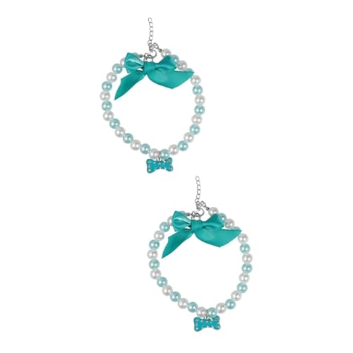 BESPORTBLE 2stücke Pet Bowknot Halskette Mit Knochen Und Perlenanhänger Für Hunde Kreatives Halsband Hellblau Und Weiß s Elegante Haustieraccessoires Für Besondere Anlässe BESPORTBLE 2stücke Pet Bowknot Halskette Mit Knochen Und Perlenanhänger Für Hunde Kreatives Halsband Hellblau Und Weiß s Elegante Haustieraccessoires Für Besondere Anlässe von BESPORTBLE
