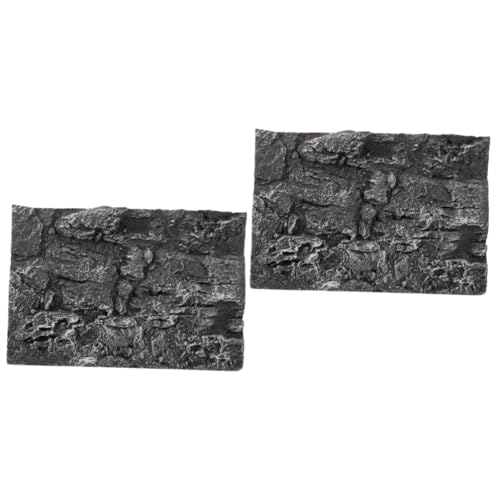 BESPORTBLE 2St Hintergrund Felsplatte Reptilienöl bärtig Leopard Kork Felsen Aquarium für Reptilien Schlangenlebensraum Dekoration Klettern Container Wandschmuck Stein x2 Tier Pu von BESPORTBLE