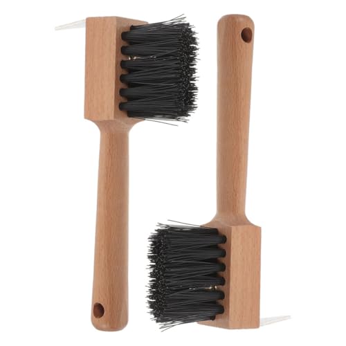 BESPORTBLE 2st Hufeisenhakenbürste Revers Broschen Landwirtschaftliche Werkzeuge Accessoires Broschen Sojamilch Maschinenreinigungsbürste Clip-brosche Hufhacke Rostfreier Stahl Beige von BESPORTBLE