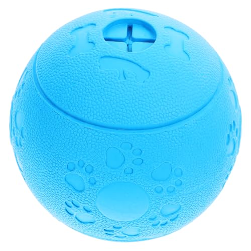 BESPORTBLE 2st Kauspielzeug Für Hunde Ballspielzeug Behandeln Leckerbissen Für Haustiere Hundefutter Leckerli-Spender-Spielzeug Für Hunde Interaktiv Trainingsball Für Hunde Gummi Sky-Blue von BESPORTBLE