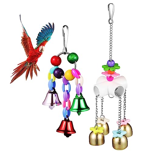 BESPORTBLE Papageien-glockenspielzeug-Set Vogel-hängeglocken Spielzeug Zum Beißen und Kauen für Papageien Sittiche Nymphensittiche Tauben von BESPORTBLE